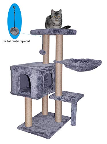 WIKI 002G Cat Tree has Scratching Toy with a Ball Activity Centre Cat