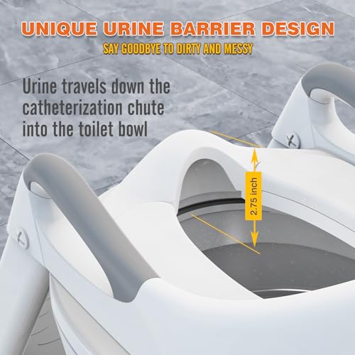 Potty Training Seat, SKYROKU 8868 Upgrade Toddler Toilet Seat for Kids Boys Girls, 2 in 1 Potty Training Toilet, Splash Guard Anti-Slip Pad Step Stool,New Sector-Shape Stabilized Base (Grey)