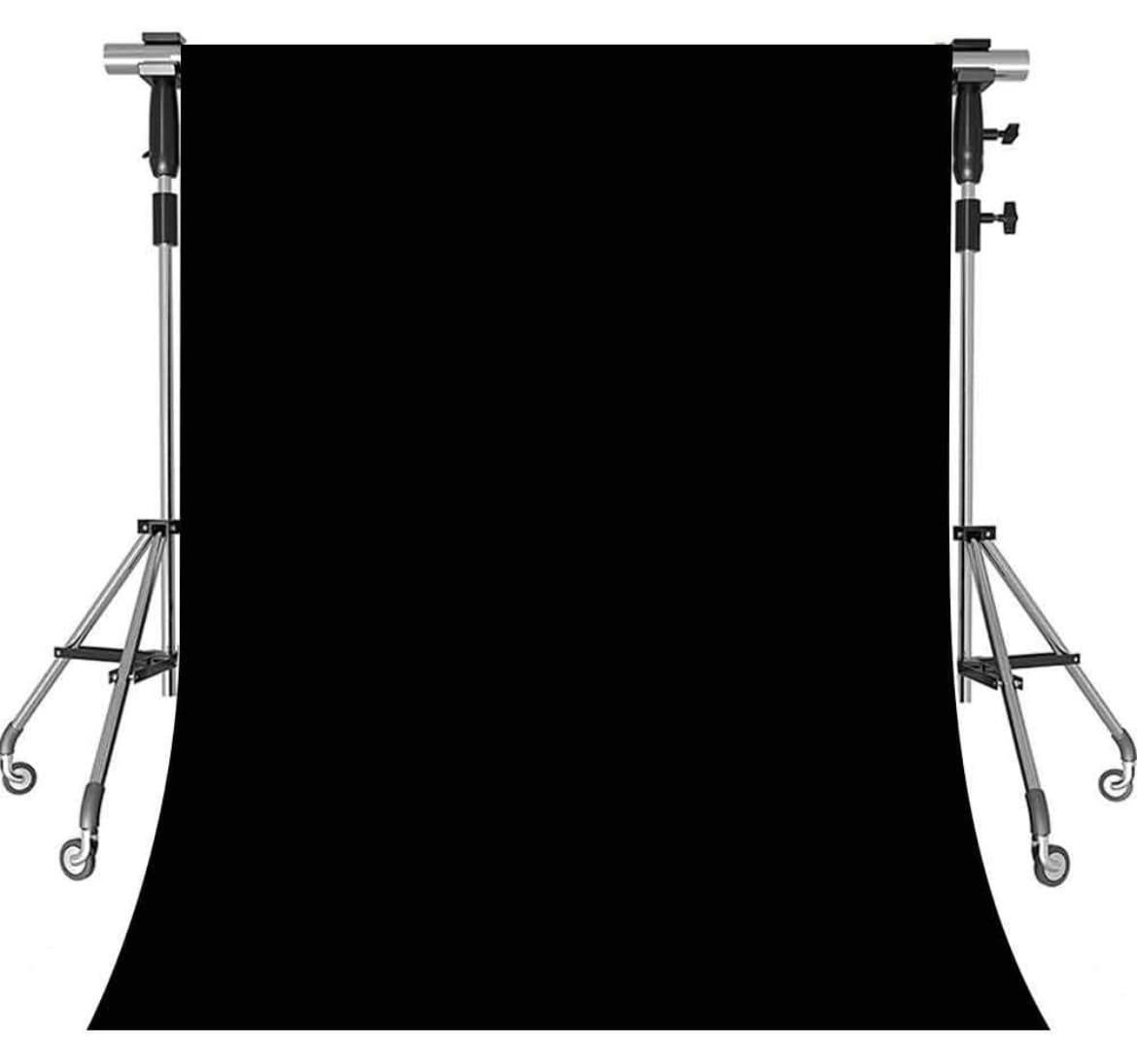 NEXFRILL4FTX8FT Wrinkle-Free Black Backdrop for Photography, Video Production, YouTube Videos, Birthday Party, Wedding, Product Photography, Gaming