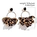 Chunky Leopard Dangle Drop Earrings for Women Boho Statement Leopard Print 80/90s Earrings Fashion Accessories (Brown)