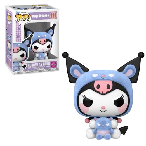 Pop ! Animation : Kuromi as Baku Flocked #111 Sanrio Figurine en vinyle édition limitée