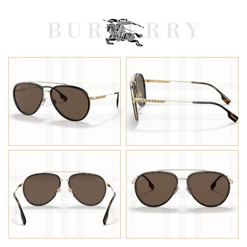 BURBERRY Oliver BE3125 Aviator Sunglasses for Men +BUNDLE with ACCESSORY EYEWEAR KIT4