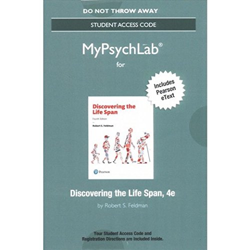 Mylab Psychology with Pearson Etext -- Standalone Access Card -- For Discovering the Life Span