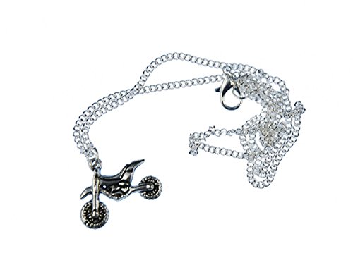 Miniblings Collier en Argent Moto 45cm Enduro Cross Argent Moto cyclomoteur