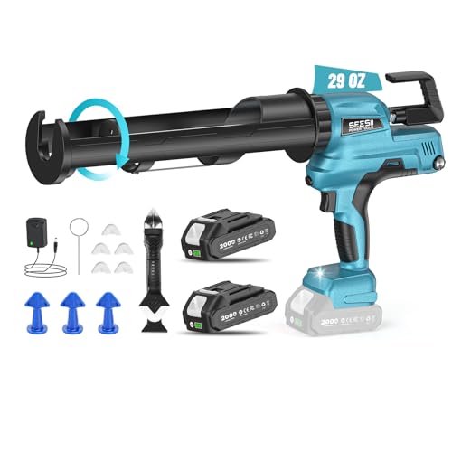 SEESII 29oz Electric Caulking Gun Cordless Caulk Gun Variable Speed
