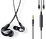 Shure SE215-K Earphones and CBL-M+-K-EFS Music Phone Cable with Remote + Mic