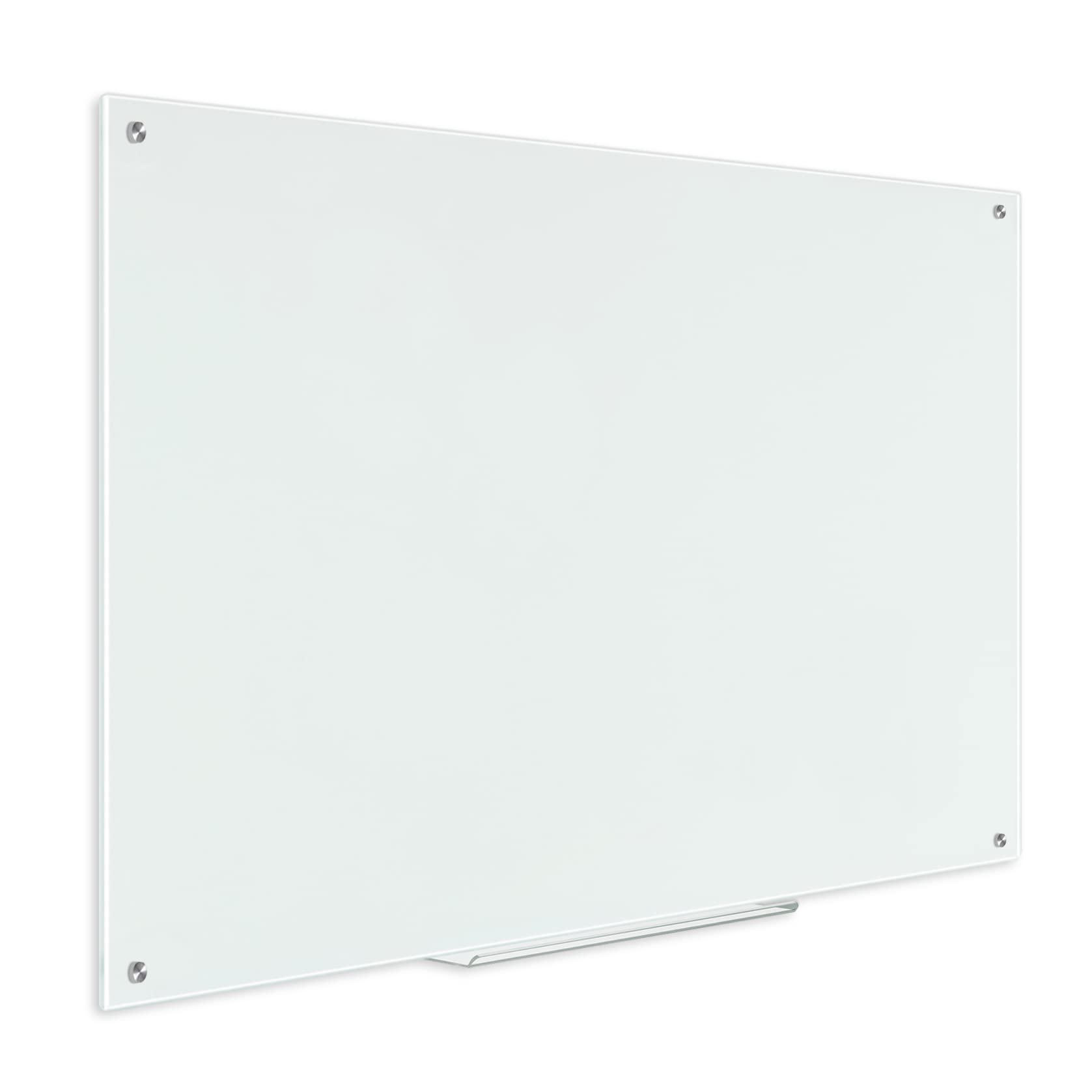 Photo 1 of AMUSIGHT Glass Whiteboard, 24 x 18 Inches, Normal White Non-Magnetic Surface, Glass Dry Erase Board, Perfect for Office, Home, School