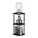 Furinno Turn-N-Tube 3-Tier Corner Display Rack Multipurpose Shelving Unit with Classic Tube, Espresso/Black