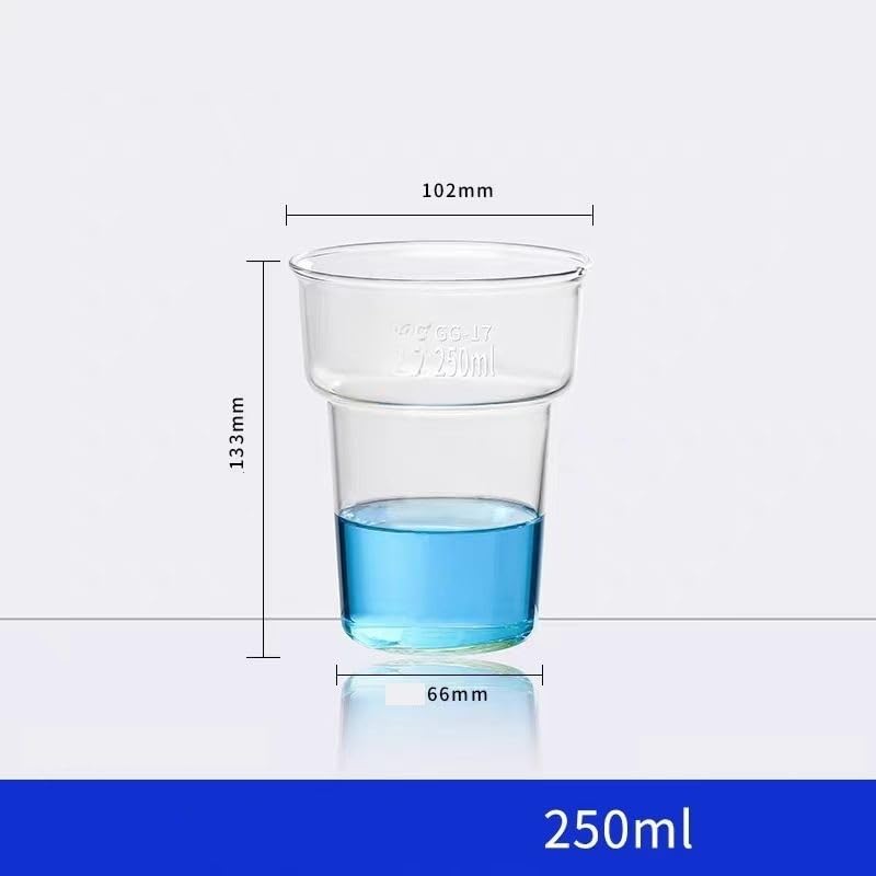 250ml/400ml Borosilicate Glass Dyeing Beaker - Transparent Lab Beaker for Dyeing and Laboratory Use(250ml)
