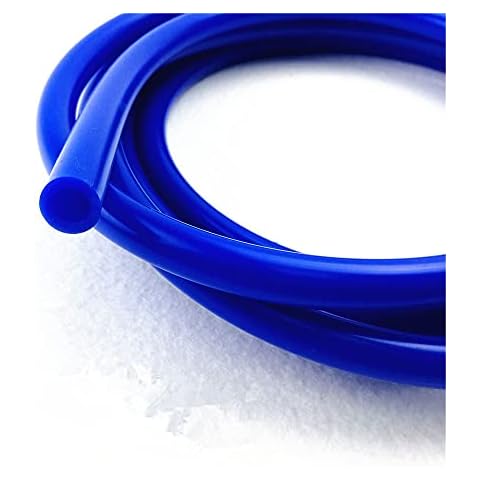 AotoKoop High Performance Silicone Vacuum Tubing Hose ID 6mm, 1/4 inch Rubber Hose, OD 11mm (0.43" inch), 5 Feet per reel (1.5 Meter), 60 psi Maxium Pressure Blue Cover