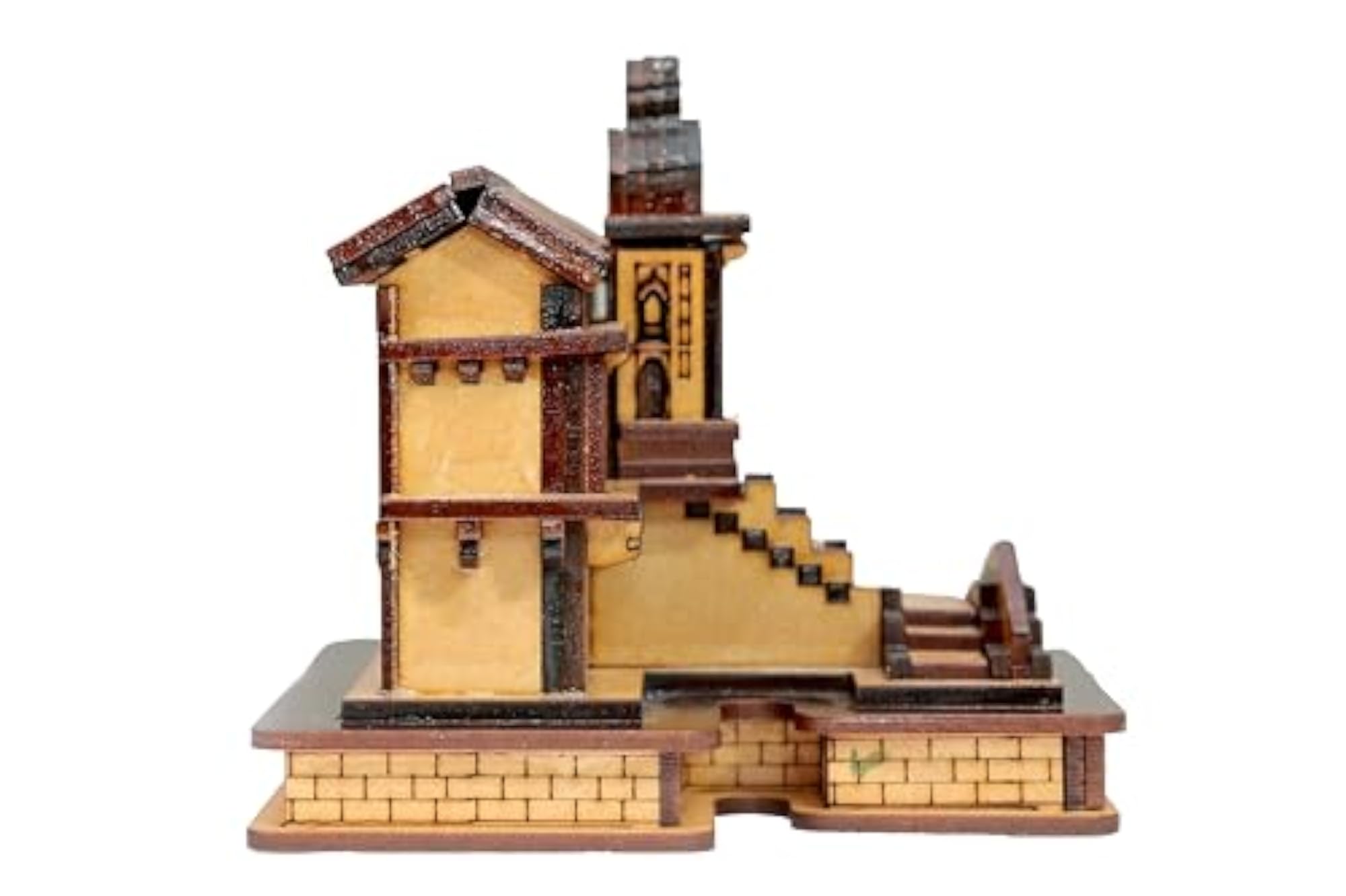 3D Pine Wood Shri Badrinath Dham Temple Model