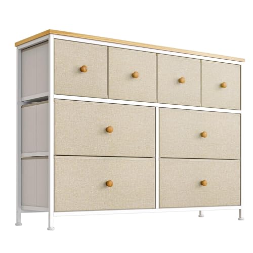 La mejor selección de Muebles y accesorios - 5 favoritos. 49 HOMELYA Comoda Cajonera para Recamara con 8 Cajones De Tela, Parte Superior de Madera y Marco De Acero Plegable - Mueble Organizador con Cajonera para Ropa y Accesorios Ideal para...
