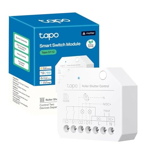 Tapo S112 Module interrupteur connecté Matter, relais double 6 A Wi-Fi et Bluetooth, Contrôle des volets roulants et de l'éclairage, Compatible avec HomeKit, Alexa, Google Home, Hub non requis