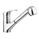  Mix. lav.cucina bocca gir. c/doccia estr. e leva corta