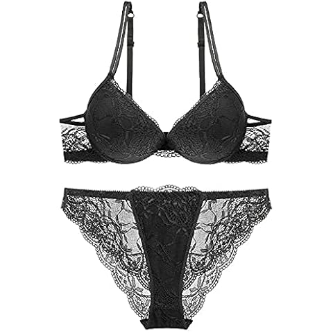 SHEKINI Conjuntos de Lencería y Ropa Interior Push Up de Encaje para Mujer Cover