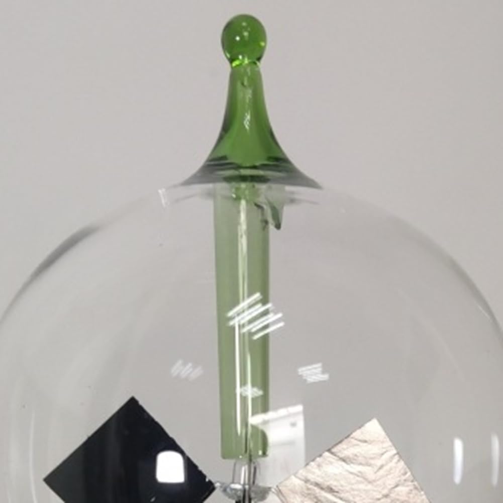 Molinillo de viento giratorio de cristal con 4 aspas, funciona con energía solar, radiómetro, herramienta educativa de estudio