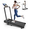 Foldable Treadmill with 10% Incline, Upgrade 3.5HP Low Noise Walking Pad Treadmill with Handle Bar, Trisomy 4 in 1 Portable Under Desk Treadmills for Home/Office, 350Lbs Capacity, APP & Remote Control