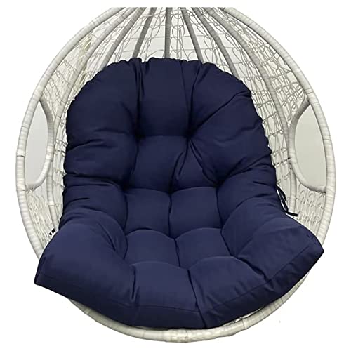 BWCKMTSC Cojín para Silla Tipo Huevo de Color Verde Oscuro para Interiores y Exteriores, cojín de Asiento Grueso Lavable de Repuesto para Cesta Colgante, Hamaca, Silla, Cojines de Respaldo Suave para