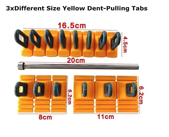 Kit De Débosselage Sans Peinture Professionnel - Extracteur Robuste Avec Languettes Jaunes De Colle Forte - Réparation Carrosserie Voiture & Moto Facile