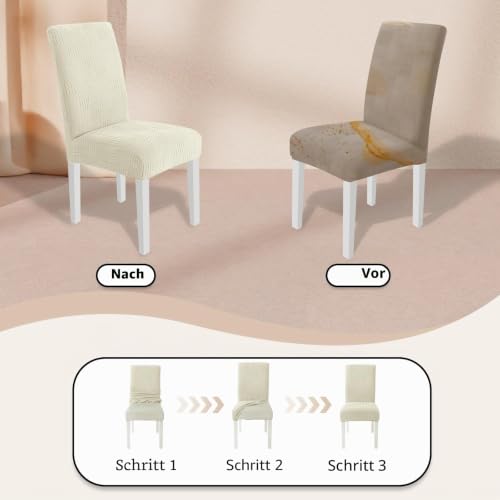 Ystyle Stretch Stuhlhussen 2er Set, Stuhlbezug Elastischer, Hussen Für Stühle Abnehmbarer Waschbarer, Universal Stuhlbezüge… – Ansicht 6