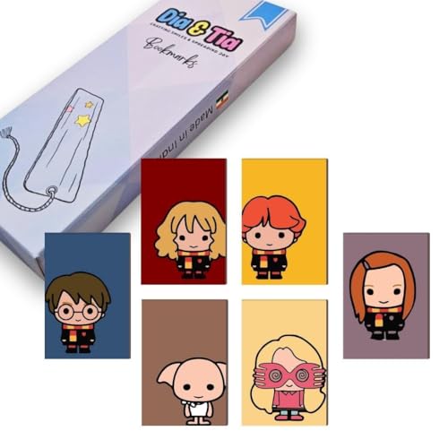 Image of Dia & Tia - Elegant & Durable Harry Potter Themed Magnetic Bookmarks Set � Nature, Fantasy, Inspirational Quotes, and More (HP - Students, Medium - 3.5x11 cm)