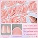 LuckForever 360pc Almond Press on Nails Short Fake Nails Nude Glue on Nails XS Short Acrylic Nails Press ons Nail Almond Artificial Fingernails Nude False Nails Tips with Nail Glue Adhesive File