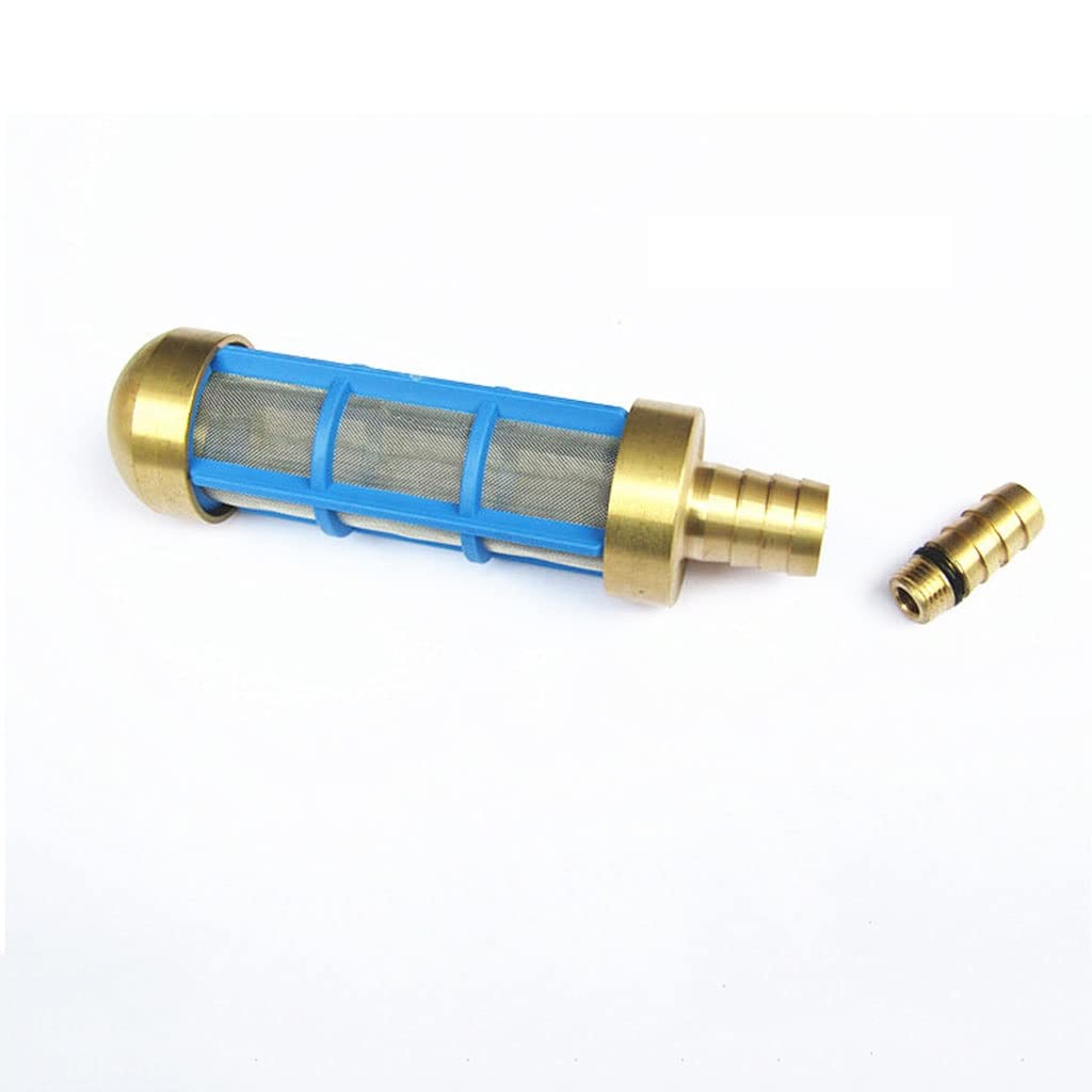 Filtro de manguera de agua en línea de cobre de primera calidad, 1 colador de malla de acero inoxidable for lavado de autos, riego de jardines y protección de bombas