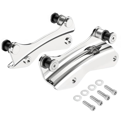 Benlari Chrome 4 Point Docking Hardware Kit 2014-2024 Compatible for Harley Davidson Street Glide Road Glide Electra Glide Road King Touring 2015 2016 2017 2018 2019 2021
