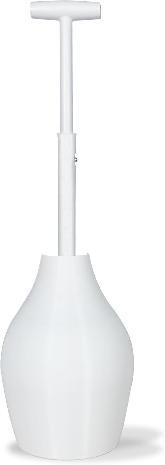 Korky 97-5A BeehiveMAX Hideaway-Heavy Duty Toilet Plunger with Holder-Drip Free Carry-Seals All Bowl Shapes – Powerful Clog Removal, Black Hideaway Plunger