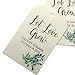 Custom Wedding Tags with Greenery - Let Love Grow (Set of 12) (Cream)