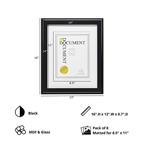 Kiera Grace Square Cubic Floating Wall Shelves Document Frame Set, Multiple, Black Oxford #TOP6