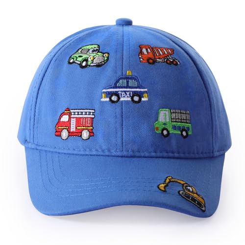 Excavator Embroidered Toddler Baseball Hat, Boys Girls Car Trucker Hat Adjustable Sun Hat Big Brother Gift for Kids 3-8 Y