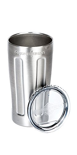 GrowlerWerks uPint Vacuum Insulated Pint for Craft Beer Stainless Steel