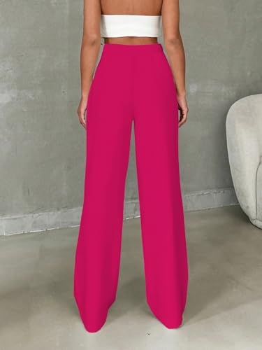 Image of Toochki Trousers for Woman Pants Women's Formal Office Korean | Black Track Pant | Straight | Cotton Spandex Stretchable Trouser | High-Waisted Bottom Wear