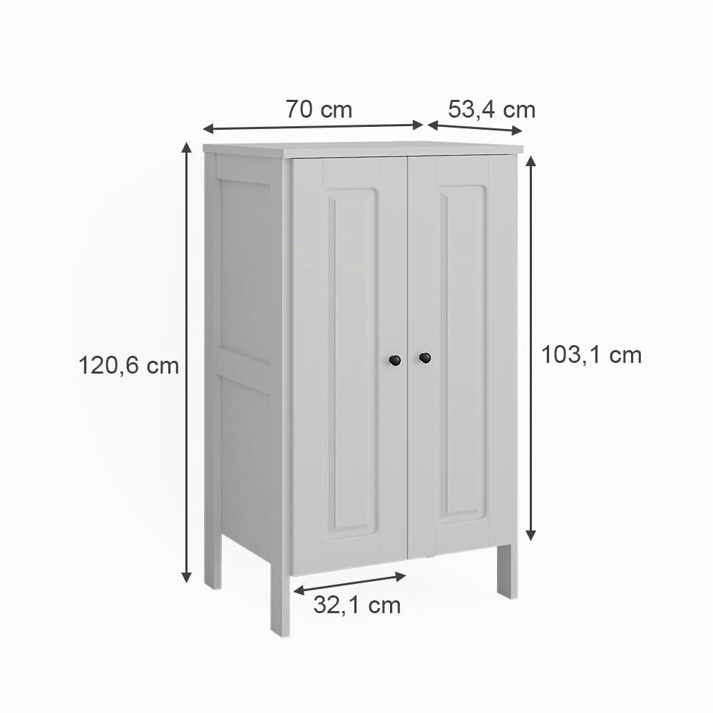 VitaliSpa Armoire pour Enfants Ajaton, Blanc, 70x120.6cm