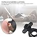 Vibrating Penis Ring with Tongue, Male Cock Ring & Clitoral G-Spot Bullet Vibrator Clitoris Stimulators Powerful Sex Toys for Couple Prolong Sexual Pleasure Rechargeable (Black)