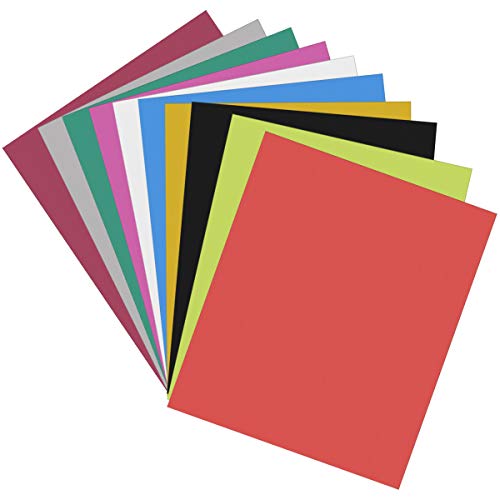 HQdeal 10 Piezas Vinilo de Transferencia de Calor 25 * 30 cm HTV Heat Transfer Vinyl Láminas de Transferencia Térmica de Vinilo para camisetas, Bolso, Pegatinas, Carteles