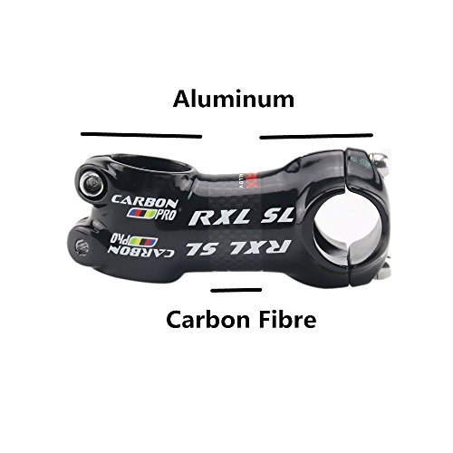Rxl Sl Carbon Fiber Stem 6° For Mtb 25.4 Stem Handlebar Stem Mountain Bike Stem 3K Glossy Aluminum + Carbon Cycling Bike Parts- -Black-60Mm #TOP5