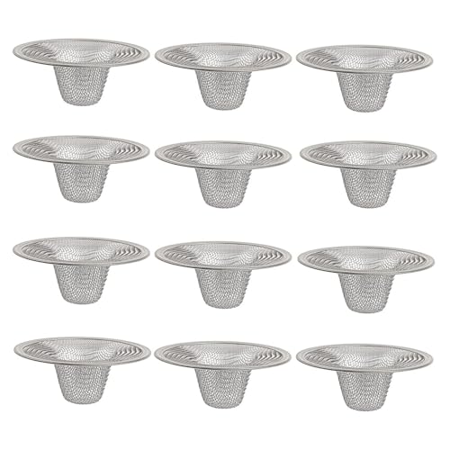 SPORTARC Rauchschutzgitter aus Edelstahl, altmodischer Cocktailfilter, wiederverwendbares Netz für Raucheinsatz, leichtes Barzubehör, 12 Stück