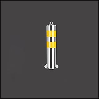 Stainless Steel Parking Barrier Security Driveway Post Pole Heavy Duty Parking Cones with Reflective Strips Durable (Color : Dia 11.4cm Size : 50cm/20in) (Dia 11.4cm 75cm/30in) (Dia 11.4cm 50cm/20in)