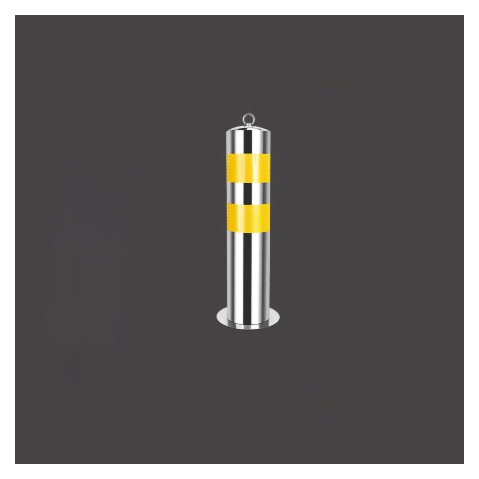 WOTZOV Driveway Barrier Traffic Barricade Stainless Steel Parking Barrier Security Driveway Bollard Post Pole, Heavy Duty Parking Cones With Reflective Strips, Durable,Dia 11.4cm 50cm/20in