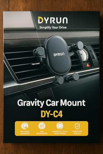 Générique Dyrun Support de Voiture à Gravité, Modèle DY C-4, Support Téléphone Universel pour Automobile