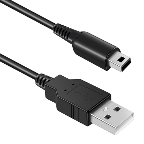 Ladegerät Für Nintendo 3DS/2DS/DSi – 1,12 M Kabel, Kompaktes Netzteil, Grau (Reise-Adapter)