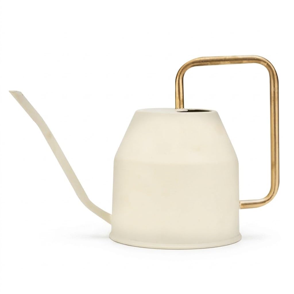 Plant Watering Can, 750 ml Capacity, Cream White with Gold Handle, Long Spout Watering Can with Fancy Spout Used in Gardening Items Indoor & Outdoor Plants (Pack of 1pc)-image-37