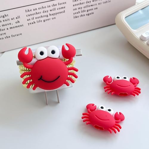 Image of Protective Charger Case for iPhone 15 14 13 12 11 Pro Max - 18W 20W Charging Cable Cover Data Cable Sleeve - (Crab)