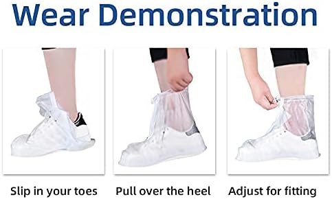 Miniatura 8 de Funda impermeable para zapatos, fundas para botas de lluvia, reutilizables, para mujeres y hombres, suela de goma de PVC, protectores para ciclismo,