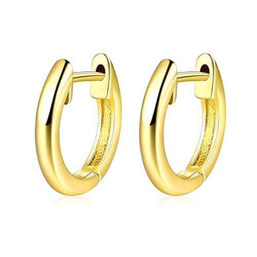 Créoles en or 9 carats pour femme Boucles d'oreilles polies durables