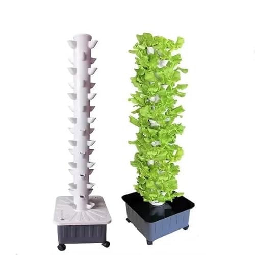 TIRUSS Vertical Hydroponic Grow Tower Aeroponic Tower for Herbs, Fruits