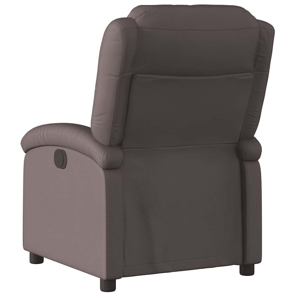 vidaXL Sillón reclinable Cuero auténtico marrón Oscuro