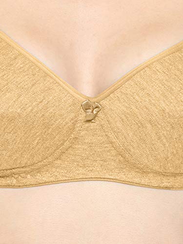 Image of SONARI 0015 Women's Light Padded Cotton Bra | Wire-Free, Medium Coverage, Sewn-in Bump for Natural Lift